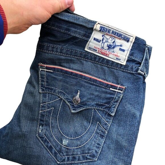 True Religion Jeans Size 36 STRAIGHT Blue - Picture 7 of 10